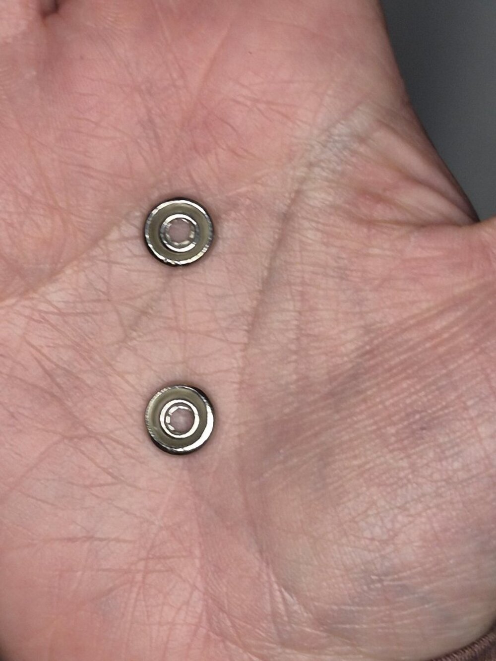 7 Pieces 3/8” Silver-Tone 5-Prong Ring Snap Sockets Only